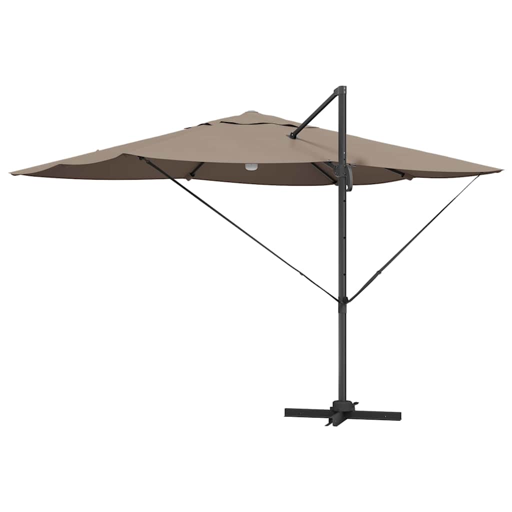 Parasol Roma a braccio Tortora e Nero 352 x 251 x 265 cm 42003362