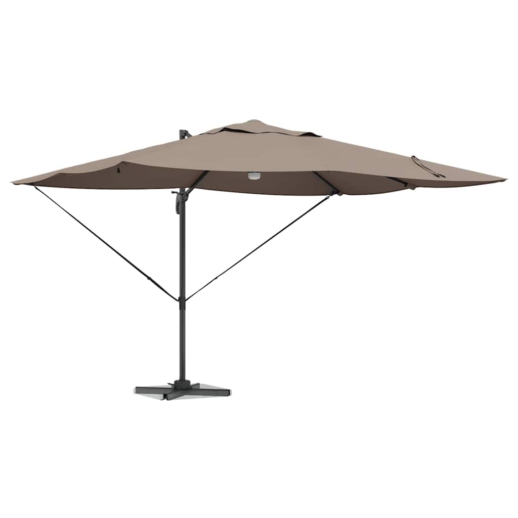 Parasol Roma a braccio Tortora e Nero 352 x 251 x 265 cm 42003362
