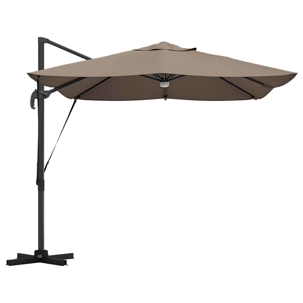 Parasol Roma a braccio Tortora e Nero 352 x 251 x 265 cm 42003362