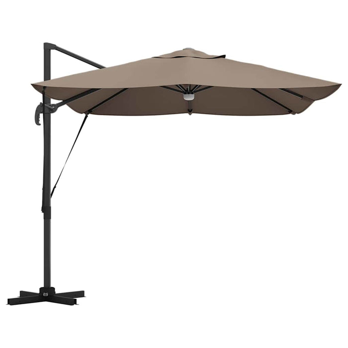 Parasol Roma a braccio Tortora e Nero 352 x 251 x 265 cm 42003362