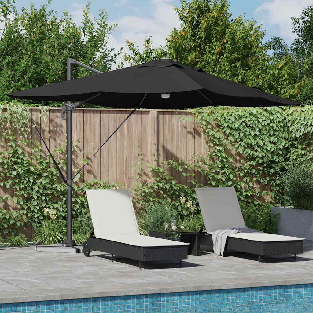 Parasol Roma a braccio Nero e Nero 352 x 251 x 265 cm 42003363