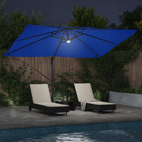 Parasol Roma a braccio Blu e Nero 352 x 251 x 265 cm 42003364