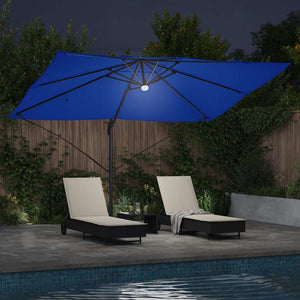 Parasol Roma a braccio Blu e Nero 352 x 251 x 265 cm 42003364