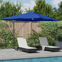 Parasol Roma a braccio Blu e Nero 352 x 251 x 265 cm 42003364
