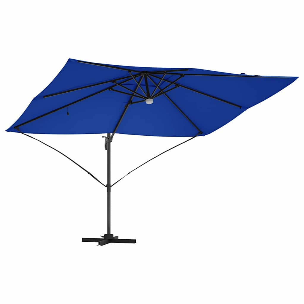 Parasol Roma a braccio Blu e Nero 352 x 251 x 265 cm 42003364