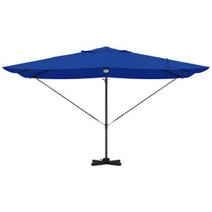 Parasol Roma a braccio Blu e Nero 352 x 251 x 265 cm 42003364