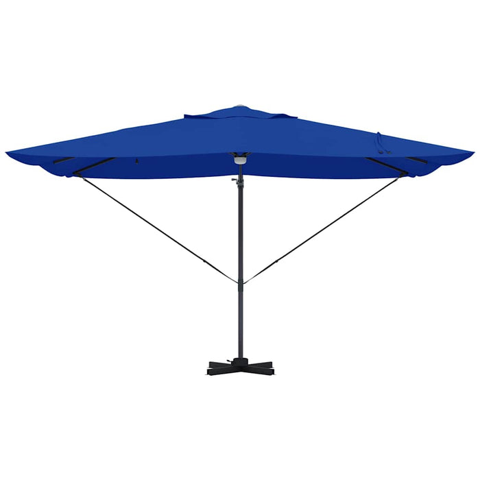 Parasol Roma a braccio Blu e Nero 352 x 251 x 265 cm 42003364