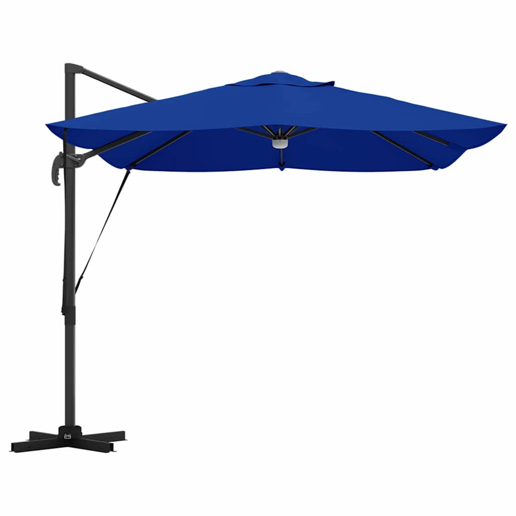 Parasol Roma a braccio Blu e Nero 352 x 251 x 265 cm 42003364