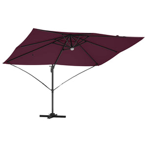 Parasol Roma a braccio Rosso e Nero 352 x 251 x 265 cm 42003365