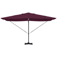 Parasol Roma a braccio Rosso e Nero 352 x 251 x 265 cm 42003365