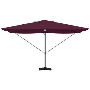 Parasol Roma a braccio Rosso e Nero 352 x 251 x 265 cm 42003365