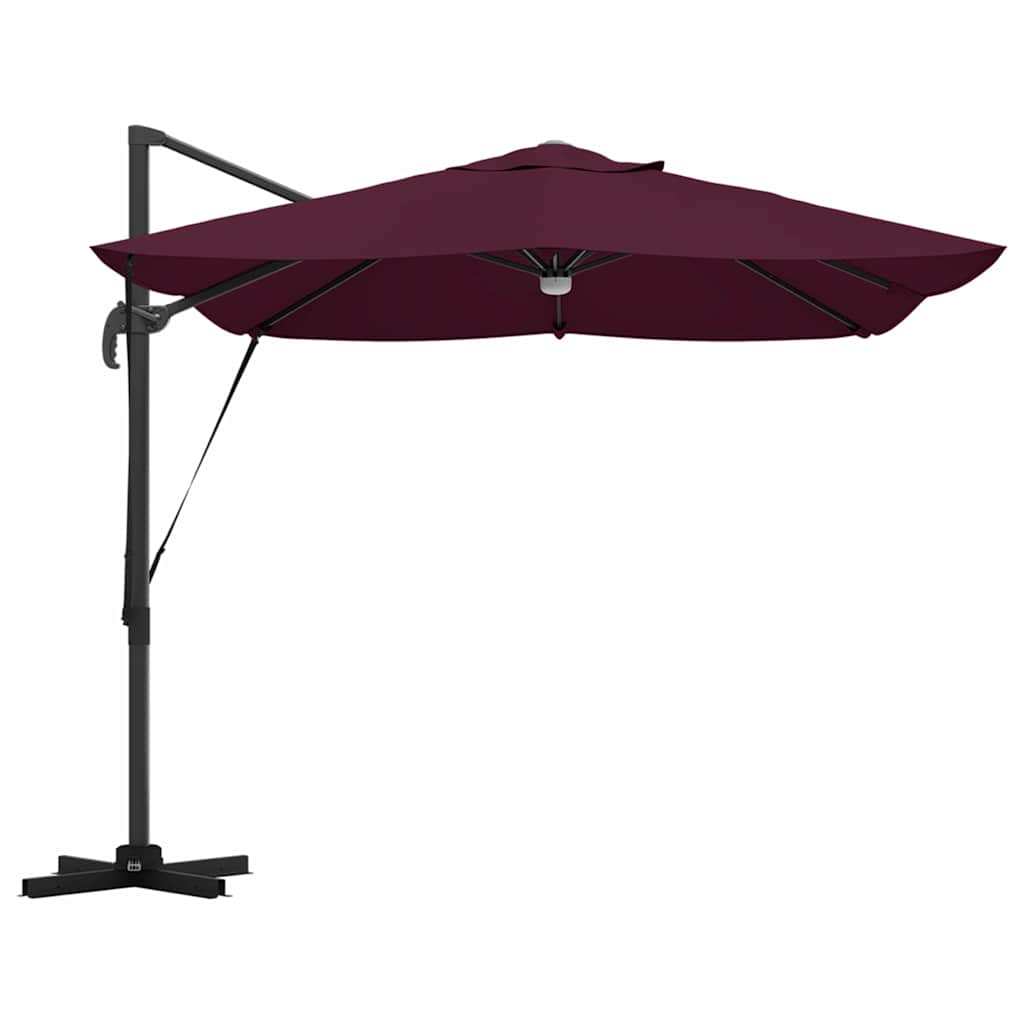 Parasol Roma a braccio Rosso e Nero 352 x 251 x 265 cm 42003365
