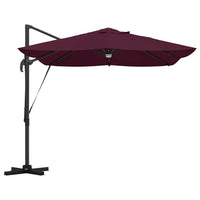 Parasol Roma a braccio Rosso e Nero 352 x 251 x 265 cm 42003365