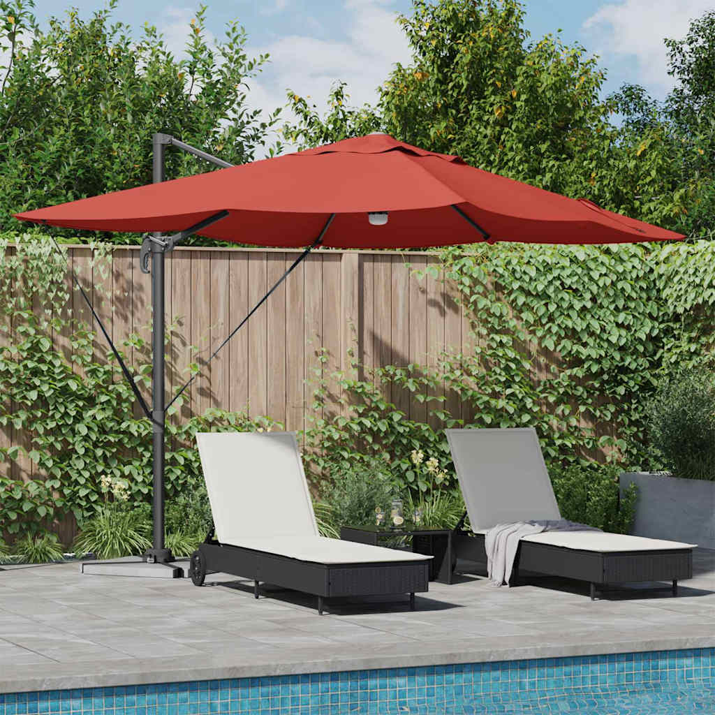 Parasol Roma a braccio Rosso e Nero 352 x 251 x 265 cm 42003366