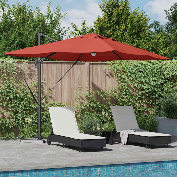 Parasol Roma a braccio Rosso e Nero 352 x 251 x 265 cm 42003366