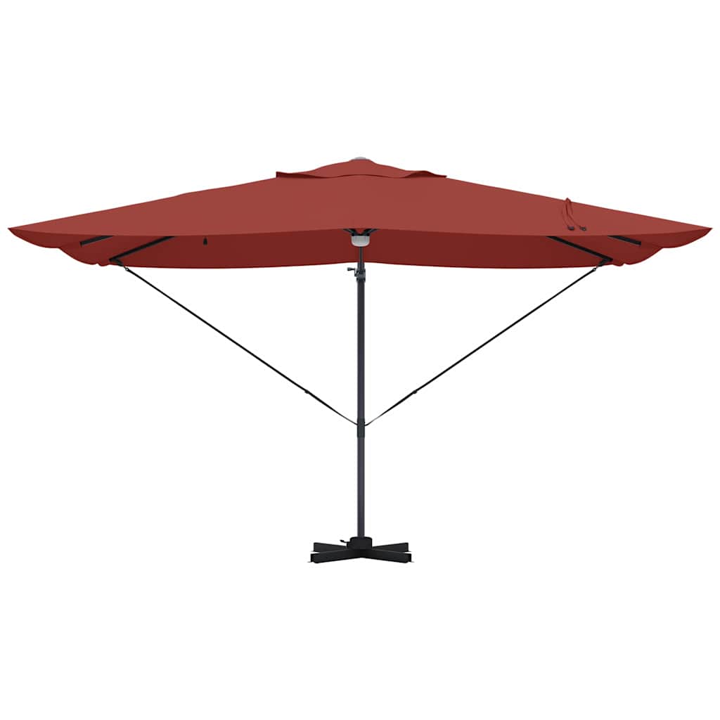 Parasol Roma a braccio Rosso e Nero 352 x 251 x 265 cm 42003366