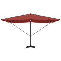 Parasol Roma a braccio Rosso e Nero 352 x 251 x 265 cm 42003366