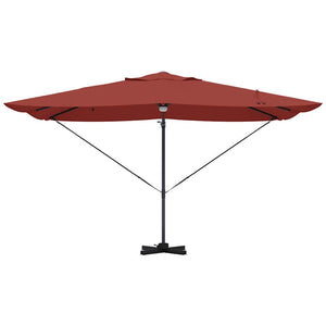 Parasol Roma a braccio Rosso e Nero 352 x 251 x 265 cm 42003366