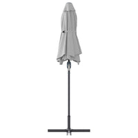 vidaXL Ombrello da giardino Sabbia 370 x 197 x 239 cm