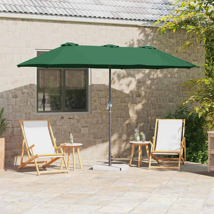 Ombrello da giardino Verde 370 x 197 x 239 cm 42003368