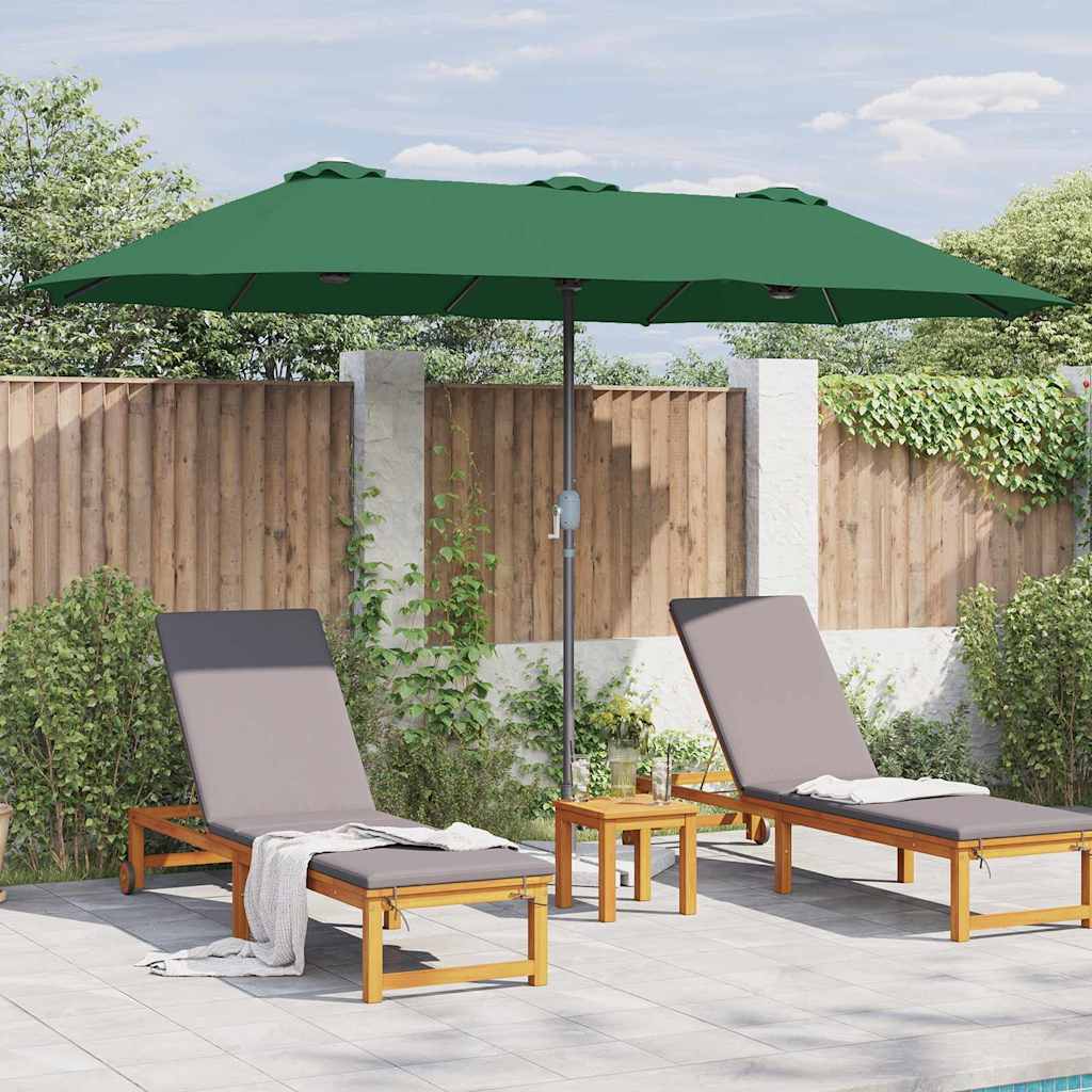 Ombrello da giardino Verde 370 x 197 x 239 cm 42003368