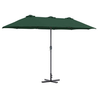 Ombrello da giardino Verde 370 x 197 x 239 cm 42003368
