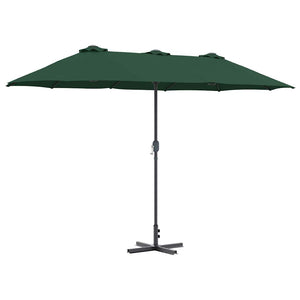 Ombrello da giardino Verde 370 x 197 x 239 cm 42003368