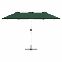 Ombrello da giardino Verde 370 x 197 x 239 cm 42003368