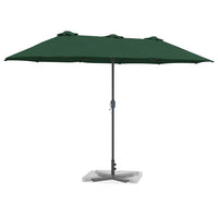 Ombrello da giardino Verde 370 x 197 x 239 cm 42003368