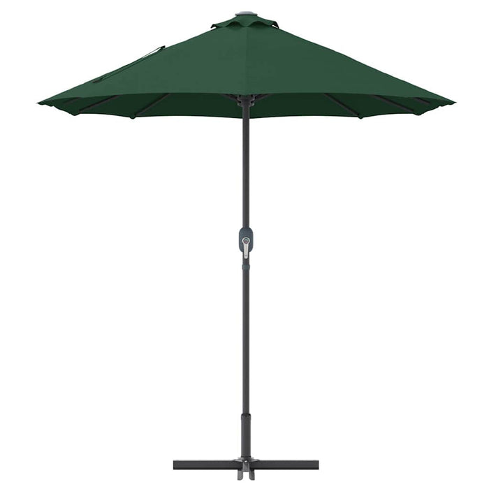 vidaXL Ombrello da giardino Verde 370 x 197 x 239 cm
