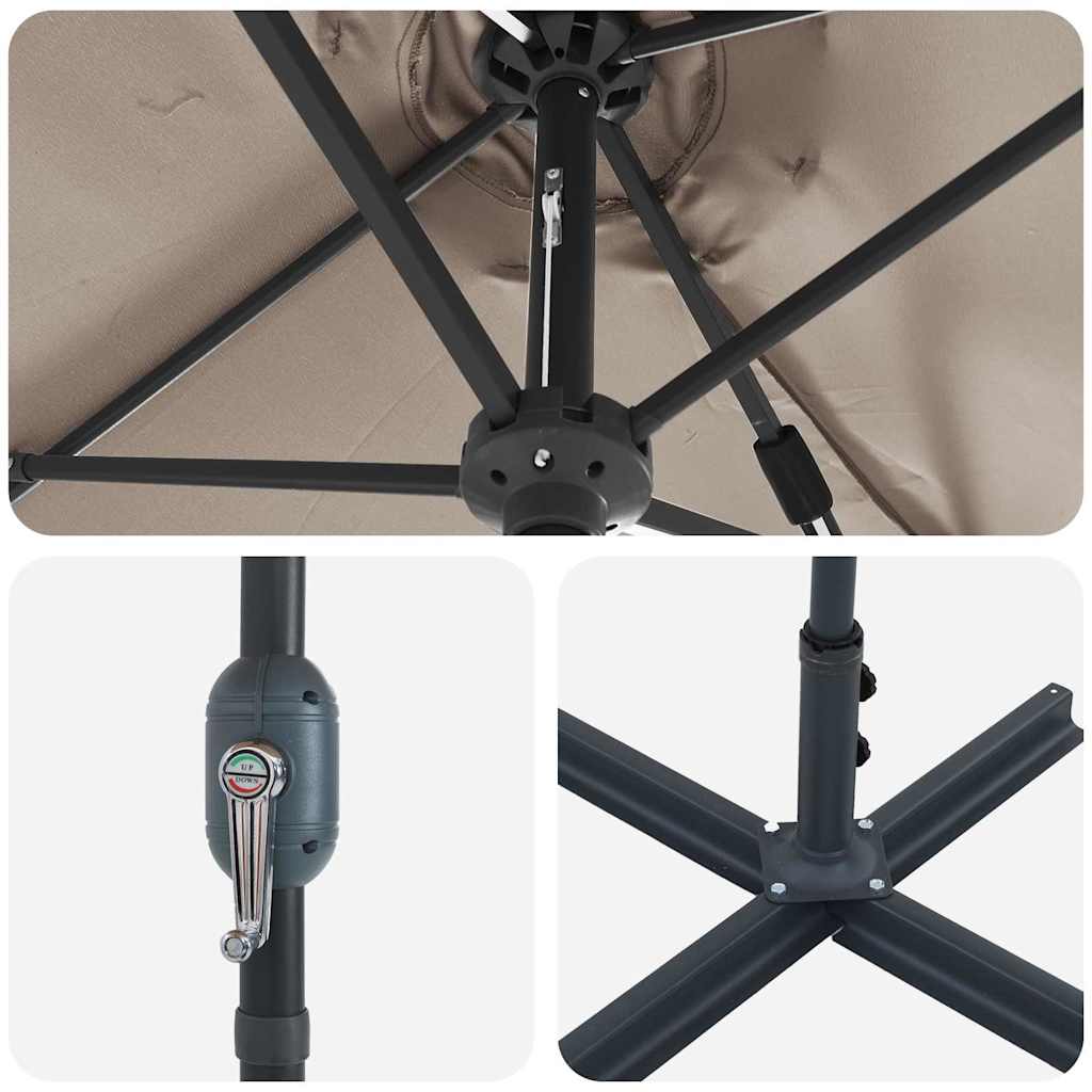 Ombrello da giardino Talpa 370 x 197 x 239 cm 42003370