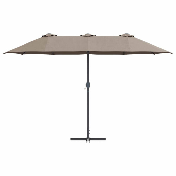 vidaXL Ombrello da giardino Talpa 370 x 197 x 239 cm