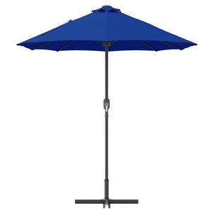 vidaXL Ombrello da giardino Blu 370 x 197 x 239 cm