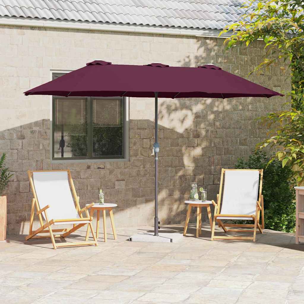Ombrello da giardino Rosso bordò 370 x 197 x 239 cm 42003373