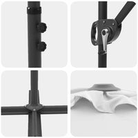 Ombrellone a braccio da giardino Sabbia 372 x 198 x 243 cm 42003375