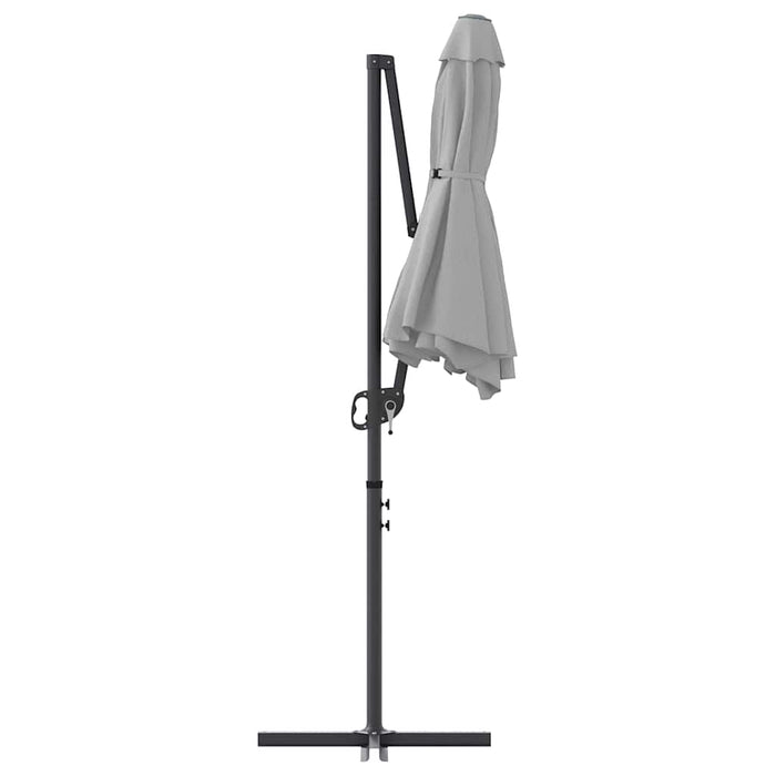 vidaXL Ombrellone a braccio da giardino Sabbia 372 x 198 x 243 cm