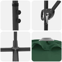 Ombrellone a braccio da giardino Verde 372 x 198 x 243 cm 42003376