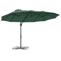 Ombrellone a braccio da giardino Verde 372 x 198 x 243 cm 42003376