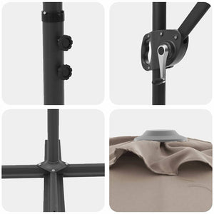 Ombrellone a braccio da giardino Talpa 372 x 198 x 243 cm 42003378