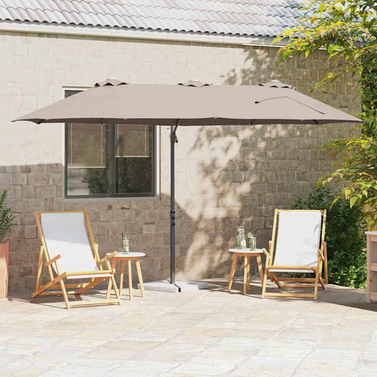 vidaXL Ombrellone a braccio da giardino Talpa 372 x 198 x 243 cm