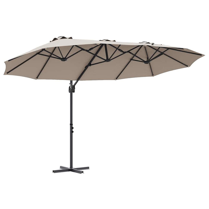 vidaXL Ombrellone a braccio da giardino Talpa 372 x 198 x 243 cm