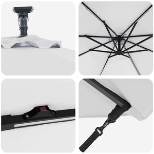 vidaXL Ombrello a bilanciere a forma di banana Sabbia