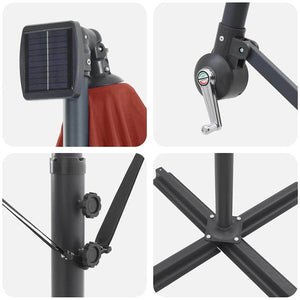 Ombrello a bilanciere a forma di banana Terracotta 42003390