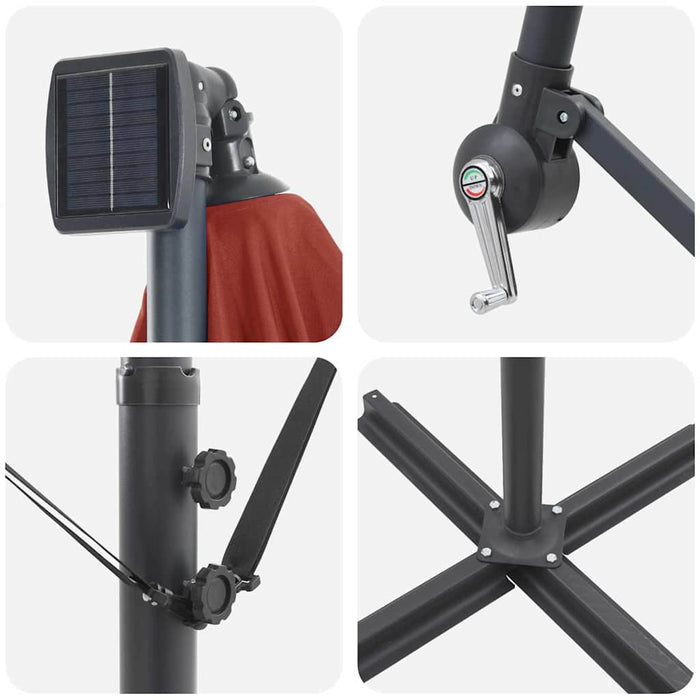 Ombrello a bilanciere a forma di banana Terracotta 42003390