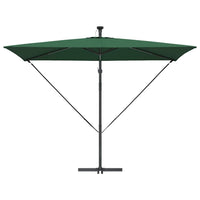 vidaXL Ombrello a bilanciere a forma di banana Verde