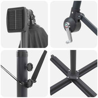 Ombrello a bilanciere a forma di banana Antracite 42003393