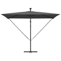 vidaXL Ombrello a bilanciere a forma di banana Antracite