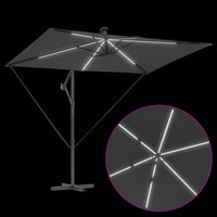 vidaXL Ombrello a bilanciere a forma di banana Antracite