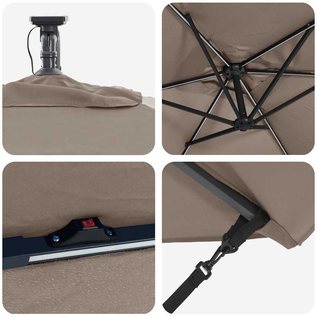 vidaXL Ombrello a bilanciere a forma di banana Talpa