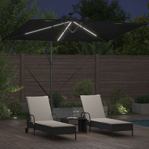 Ombrello a bilanciere a forma di banana Nero 294 x 200 x 254 cm 42003395